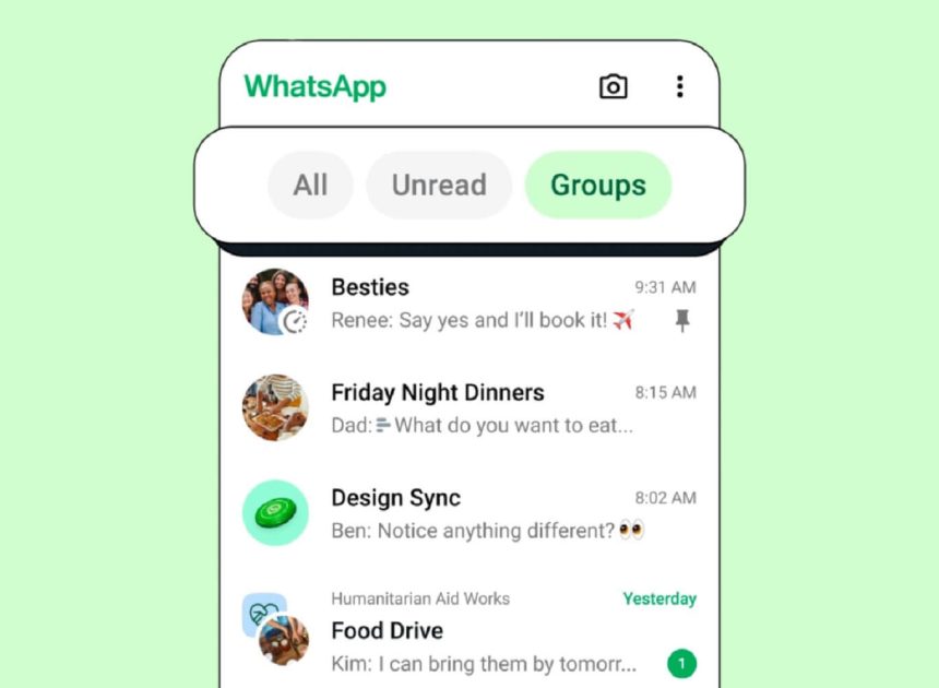 У WhatsApp з’являться нові фільтри для сортування повідомлень