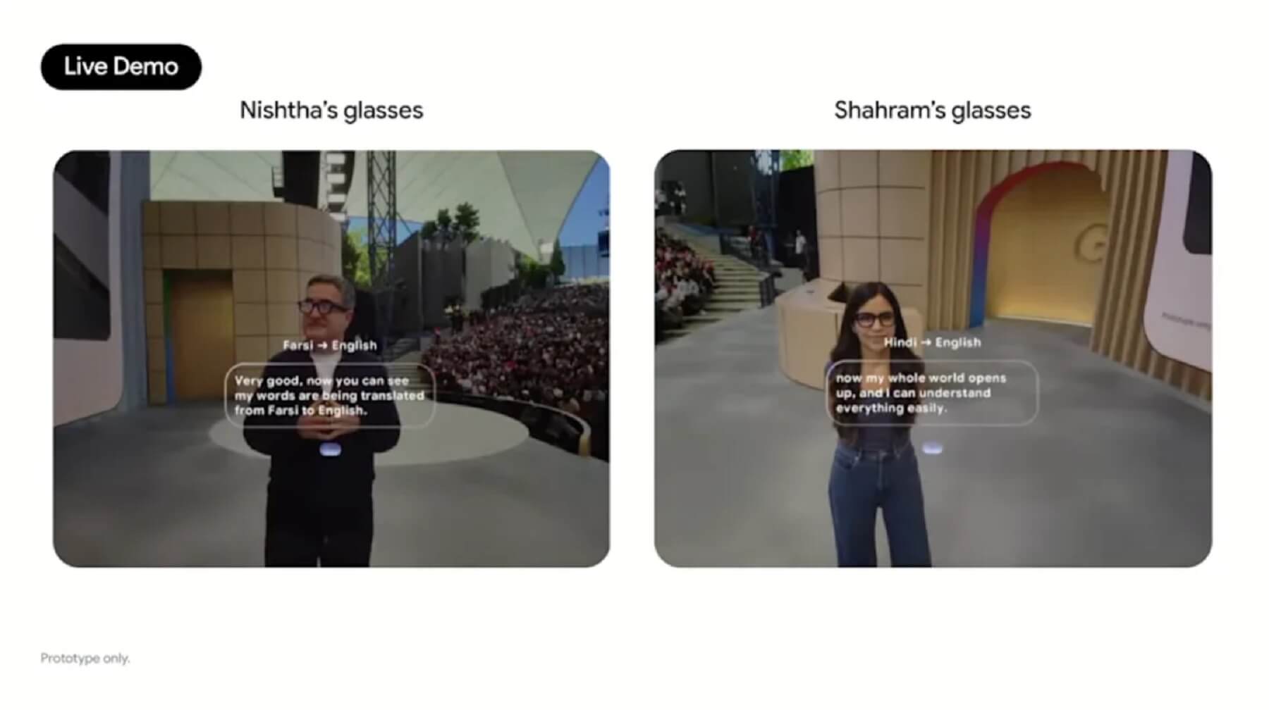 Google демонструє окуляри Android XR з функцією живого перекладу