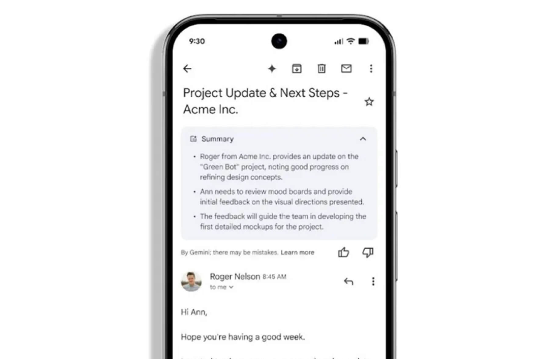 Gmail автоматично підсумовує листування за допомогою ШІ