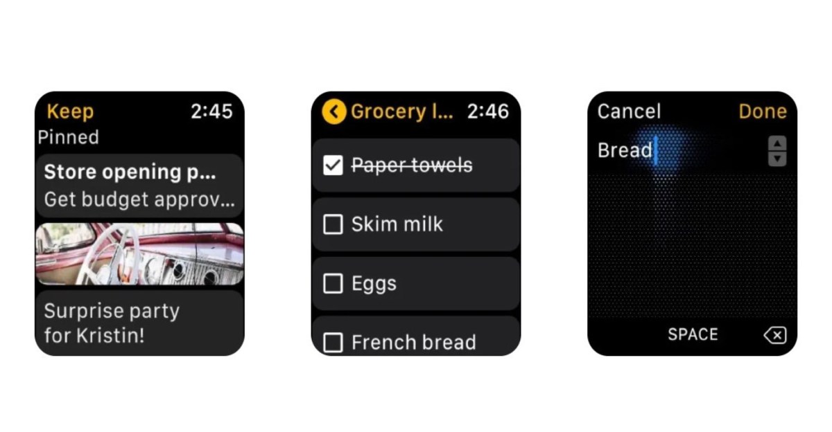 Google закриває свій додаток Keep для Apple Watch