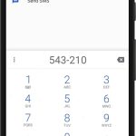 a screenshot showing "543210" typed into an Android phone app keypad, which when you hit the "call" button, reveals the Catwatchful spyware app.