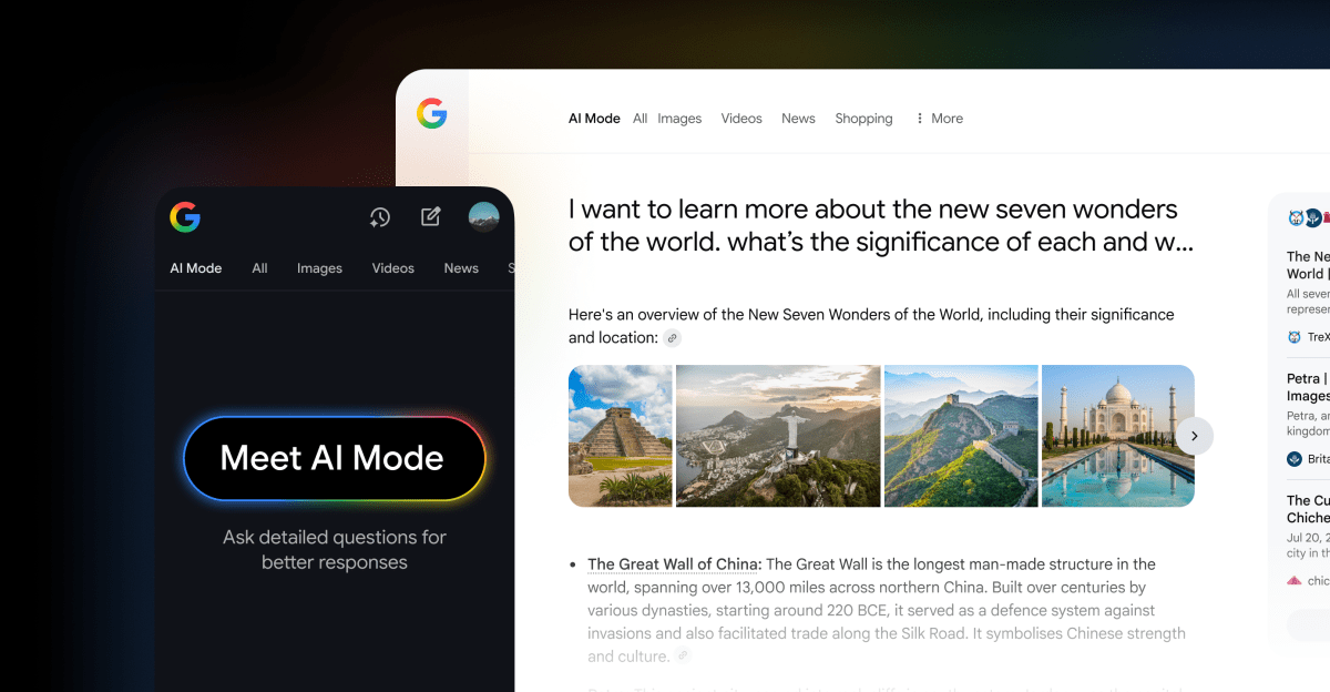 Штучний інтелект у режимі пошуку Google розширює свої горизонти та вдосконалюється