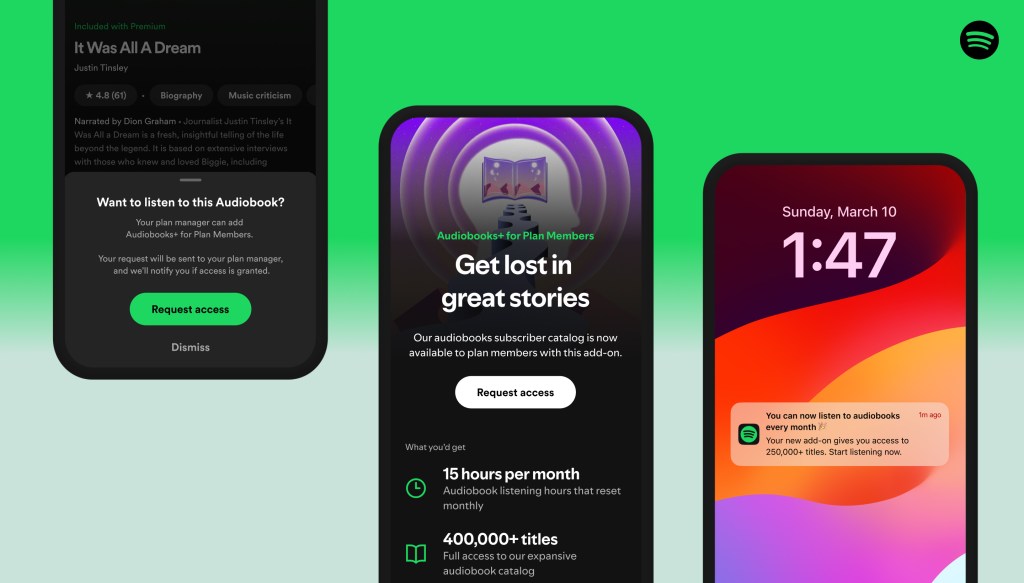 Spotify вперше розширює доступ до аудіокниг для учасників сімейного плану в США