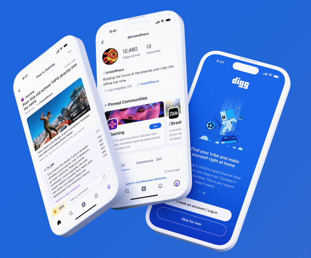 Ваш перший погляд на оновлений Digg
