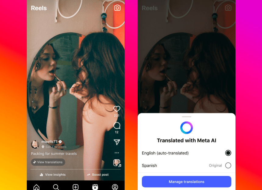 AI-інструмент перекладу Meta може озвучувати ваші відео в Instagram