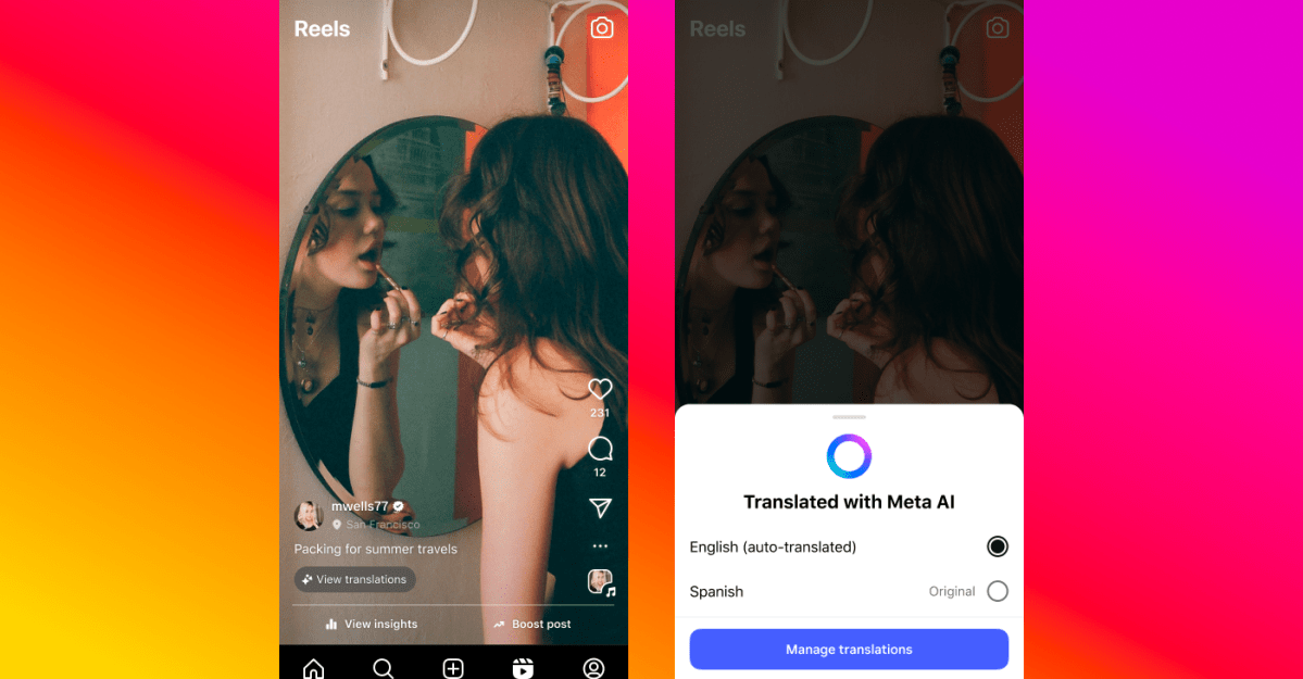 AI-інструмент перекладу Meta може озвучувати ваші відео в Instagram