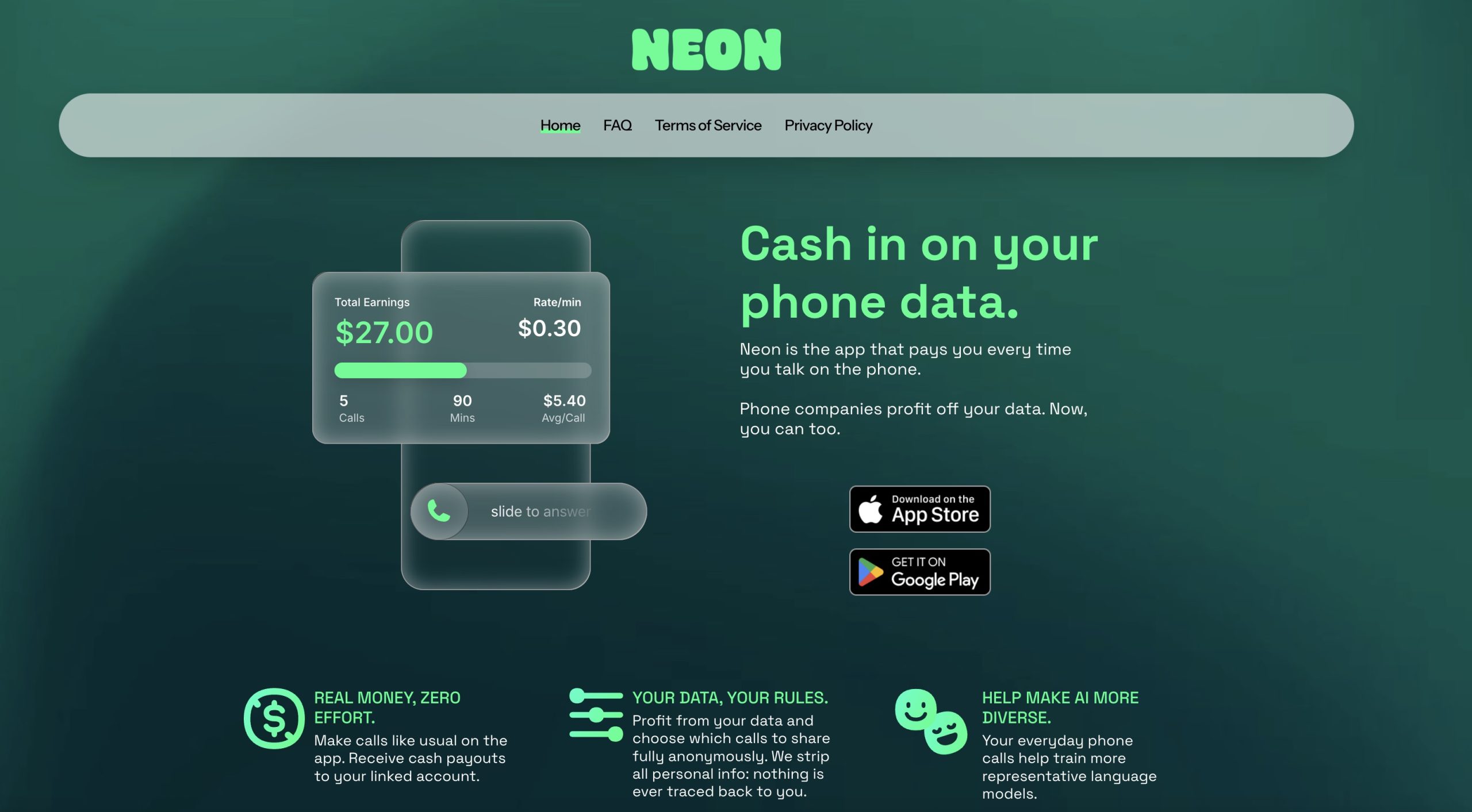 Neon, друга за популярністю соціальна програма в Apple App Store, виплачує користувачам гроші за запис телефонних розмов та продає дані компаніям штучного інтелекту