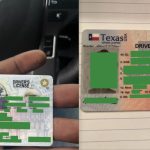 Two driver's licenses, one from Texas and the other from Massachusetts, redacted by TechCrunch, which were exposed by the TeaOnHer app.