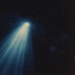 render of a comet shooting thru space