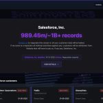 a screenshot from the ShinyHunters' hacking group's leak site, which claims 1 billion records stolen from Salesforce databases