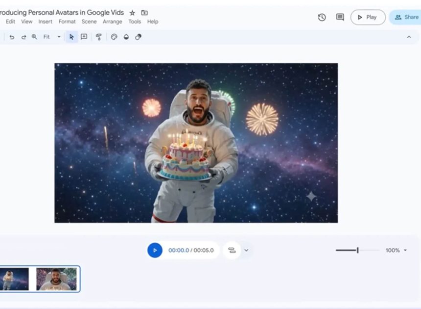 У Google Vids тепер можна створювати аватари за допомогою ШІ
