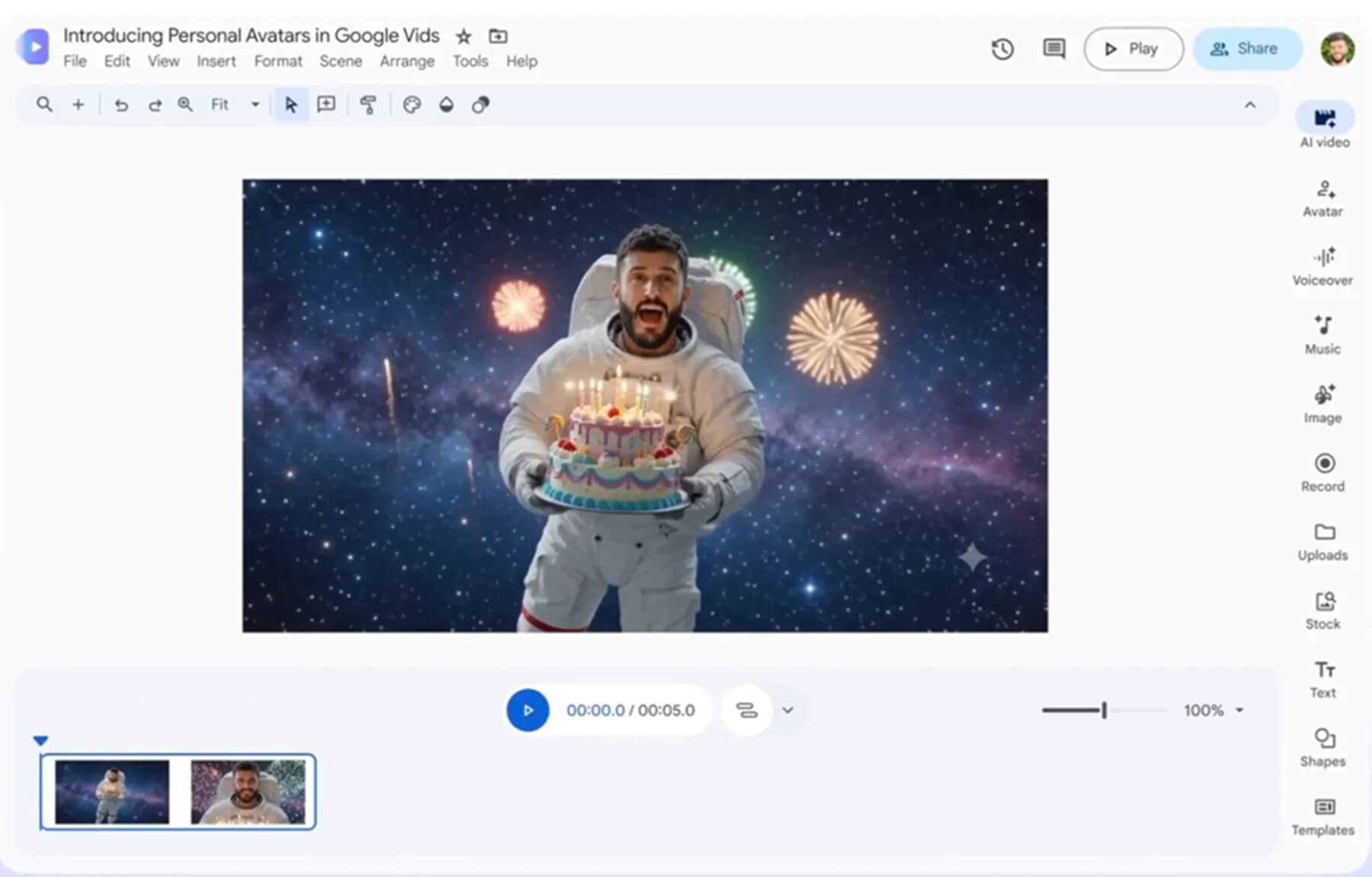 У Google Vids тепер можна створювати аватари за допомогою ШІ