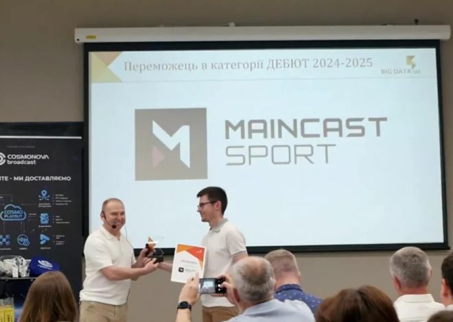 Maincast Sport визнали найкращим новим телеканалом на премії BigData Awards