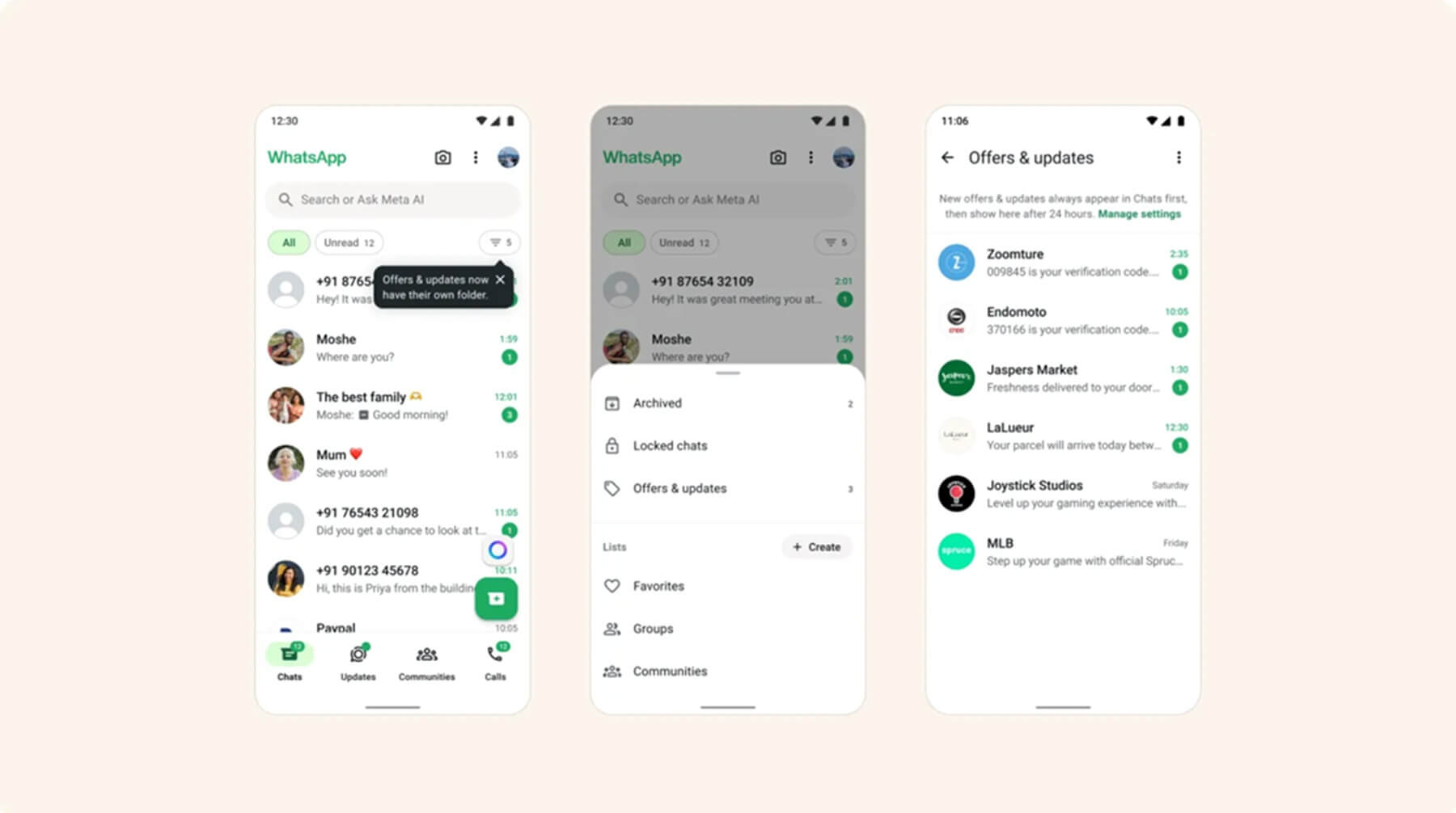 WhatsApp тестує окрему папку для повідомлень від компаній