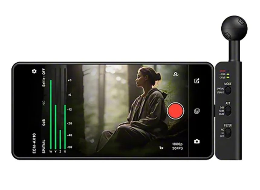 Sony випустить мікрофон для запису просторового звуку