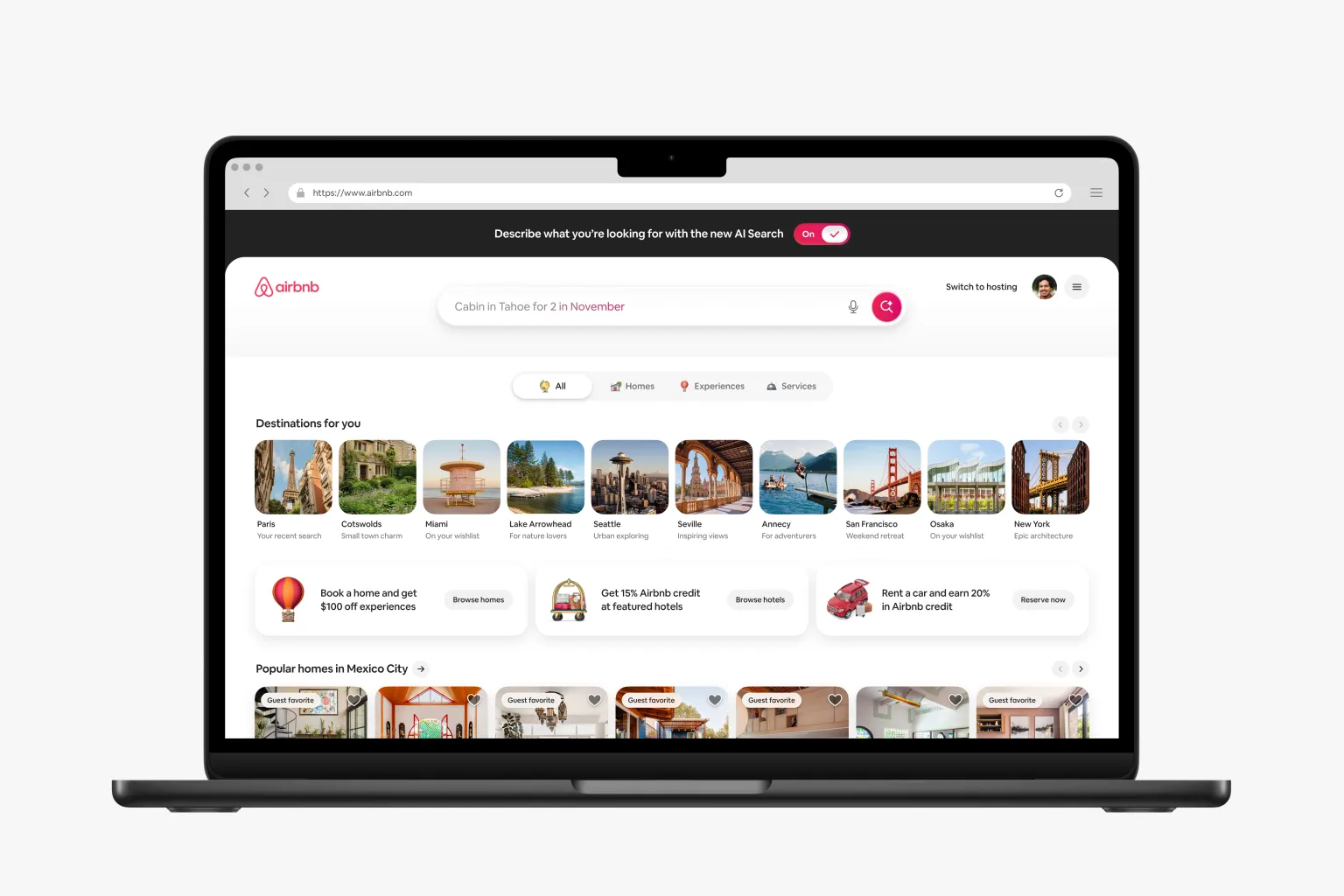 Airbnb додає ШІ-пошук і більше соціальних функцій